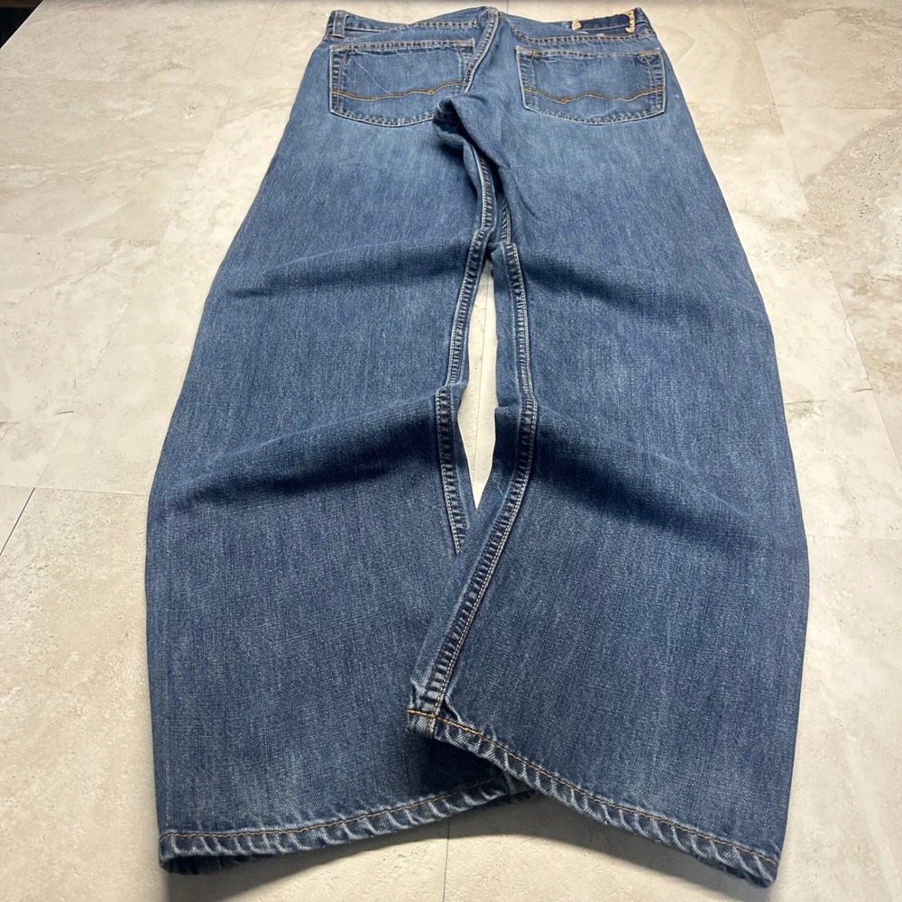 American Eagle Relaxed Straight Jeans Blue Mens 30x34 Medium Wash Denim Baggy